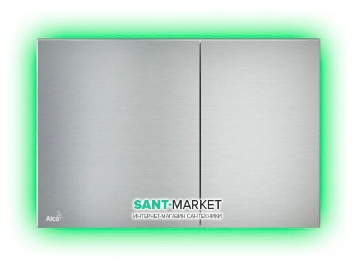 Кнопка управління AlcaPlast Flat Air Light з зеленим підсвічуванням AIR LIGHT-GREEN