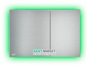 Кнопка управления AlcaPlast Flat Air Light с зеленой подсветкой AIR LIGHT-GREEN