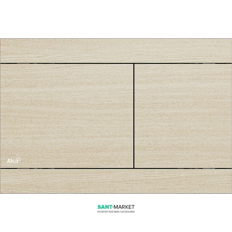 Кнопка управління AlcaPlast Flat Fun Oak White для прихованих систем інсталяцій FUN-OAK WHITE