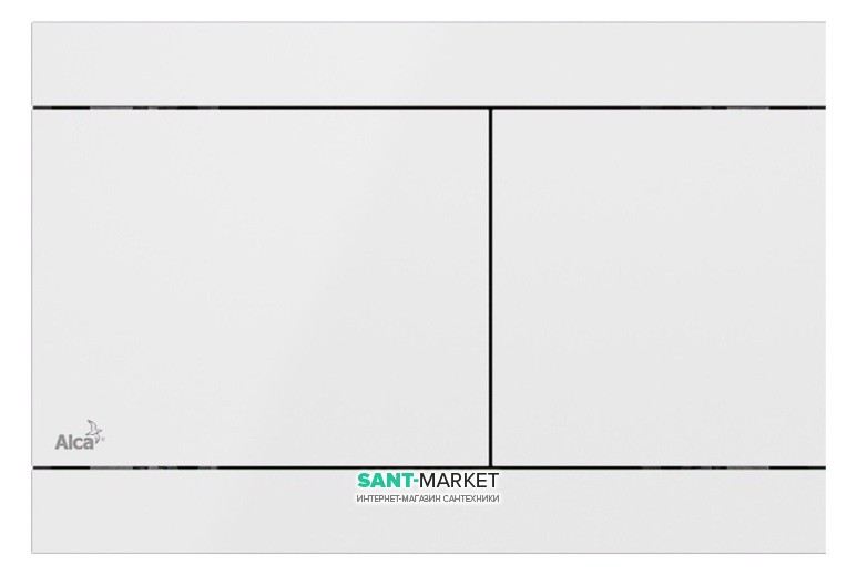 Кнопка управління AlcaPlast Flat Fun White для прихованих систем інсталяцій FUN-WHITE