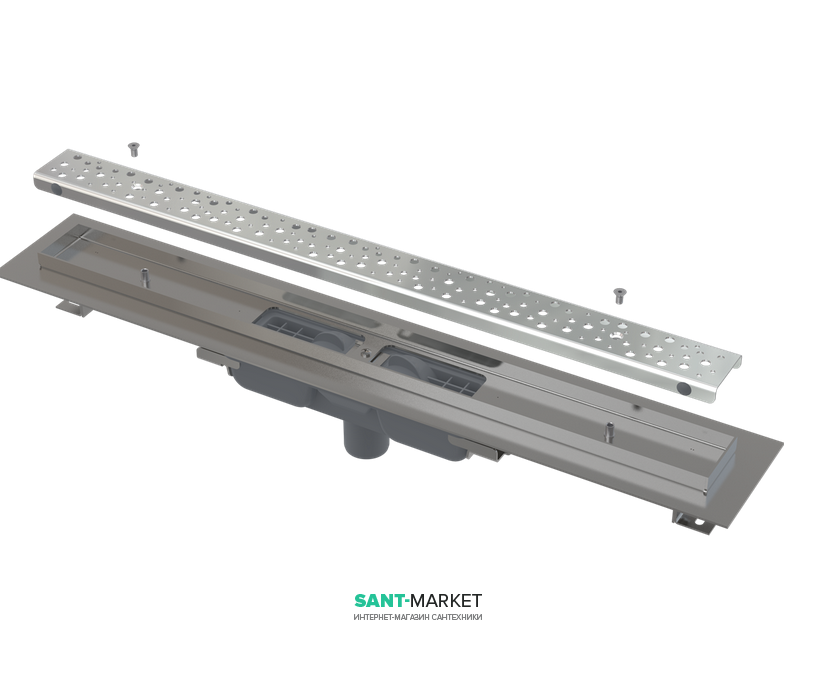 Ринва AlcaPlast APZ1111 550 мм з гратами Antivandal APZ1111-550L