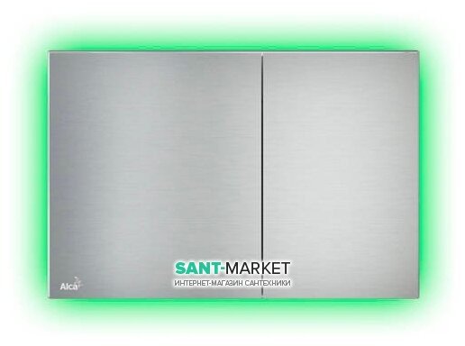 Кнопка управління AlcaPlast Flat Air Light з зеленим підсвічуванням AIR LIGHT-GREEN