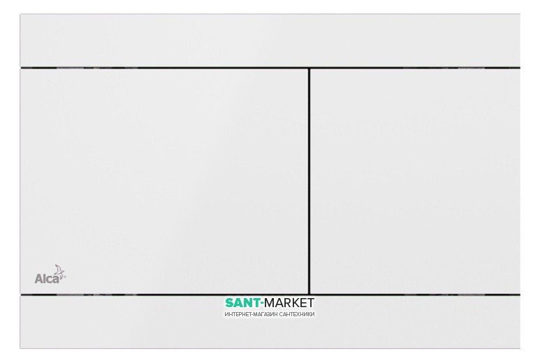 Кнопка управления AlcaPlast Flat Fun White для скрытых систем инсталляций FUN-WHITE