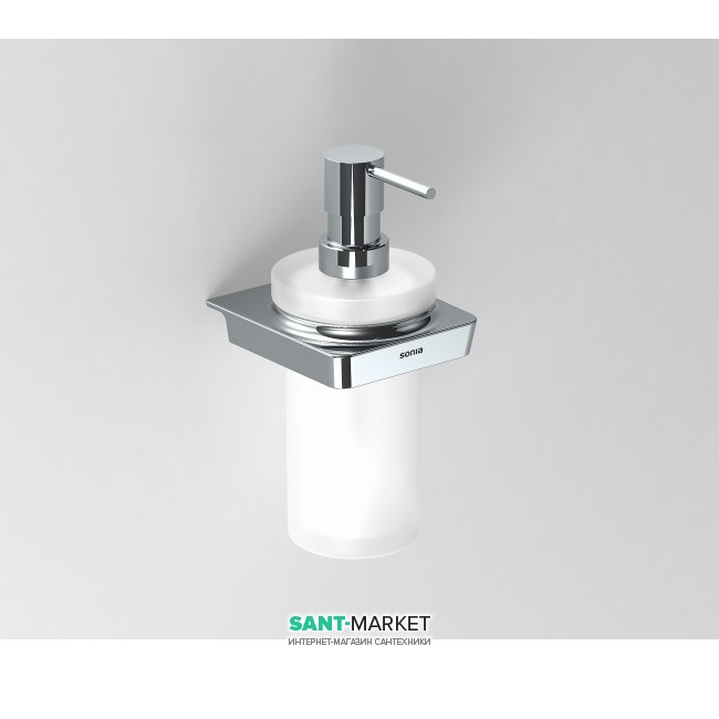 Диспенсер для рідкого мила Sonia S6 настінний хром / білий 161010