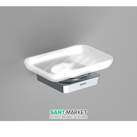 Мыльница для ванной Sonia S6 настенная белый/хром 161003