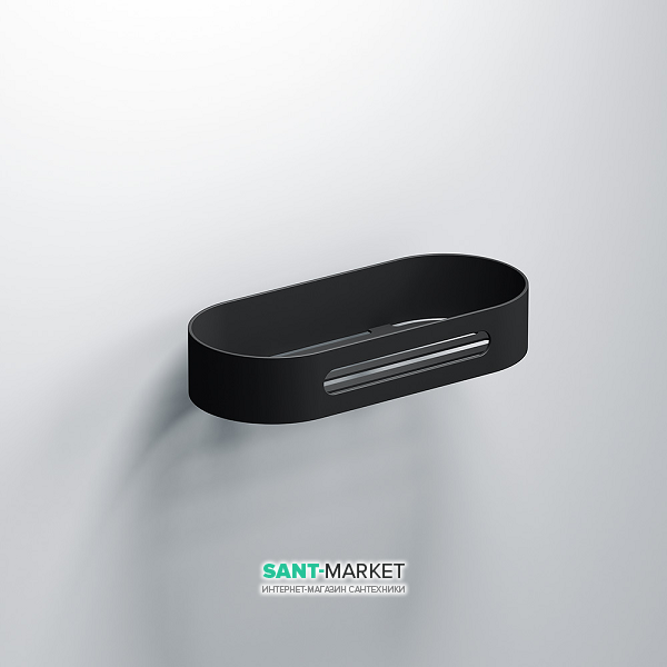 Поличка для душової кабіни Sonia S5 Black нержавіюча сталь чорний 176496