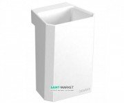 Cтакан для зубних щіток Sonia S4 настінний штучний камінь білий 156245