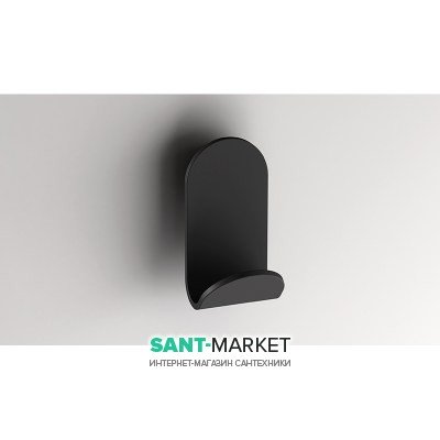 Крючок для ванной Sonia S5 одинарный нержавеющая сталь чёрный 176465