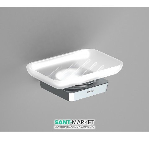 Мильниця для ванною Sonia S6 настінна білий / хром 161003