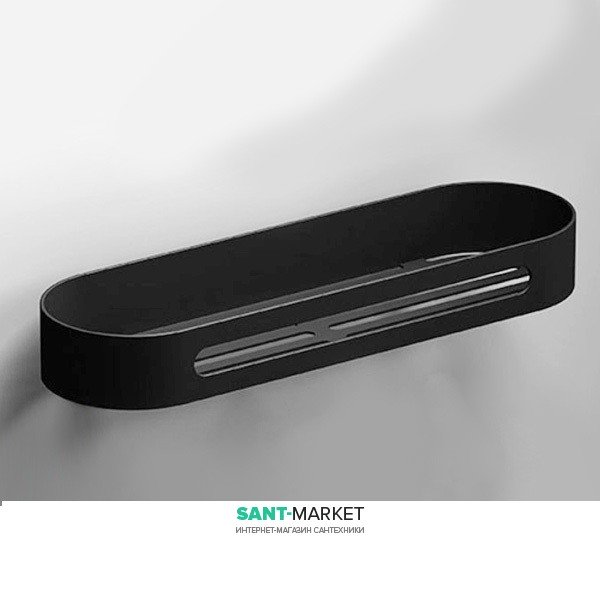 Поличка для душової кабіни Sonia S5 Black нержавіюча сталь чорний 176502