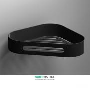 Поличка для душової кабіни Sonia S5 Black кутова чорний 176519