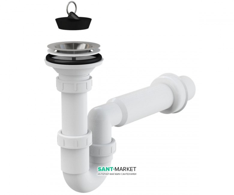 Сифон для раковины AlcaPlast с гидрозатвором A464-DN50