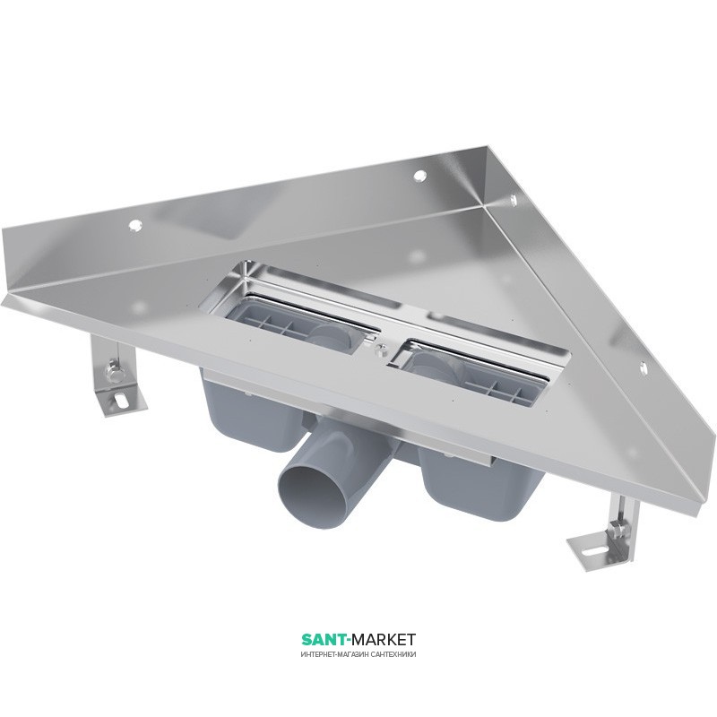 Водосточный желоб AlcaPlast ARZ1 угловой нержавеющая сталь ARZ1