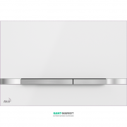 Кнопка управления AlcaPlast Flat Stripe White для скрытых систем инсталляций STRIPE-WHITE
