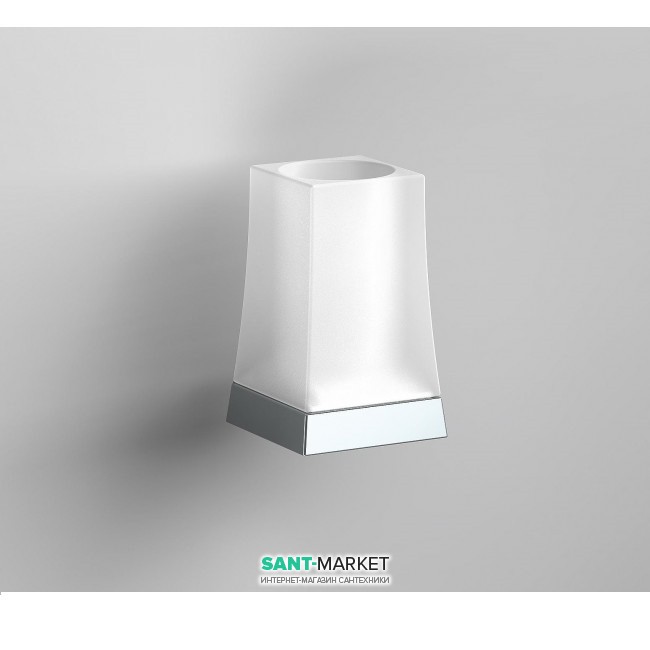 Cтакан для зубных щеток Sonia S7 настенный белый/хром 131761