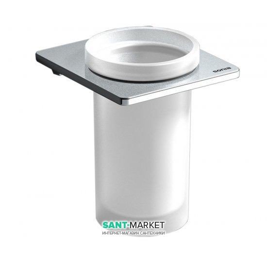 Cтакан для зубных щеток Sonia без держателя стекло белый 116508