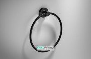 Настенный держатель-кольцо для полотенец Sonia Tecno Project Black чёрный матовый 176786