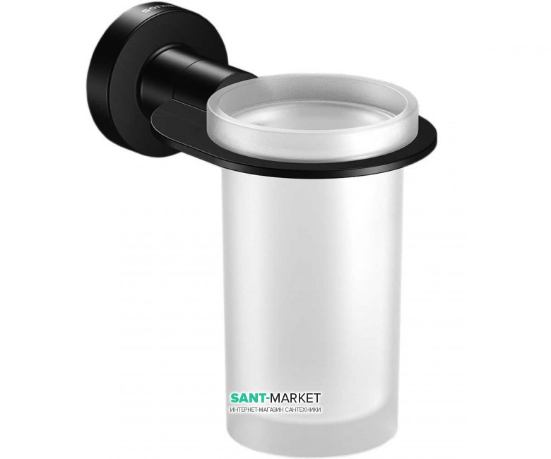 Cтакан для зубних щіток Sonia Tecno Project Black білий / чорний матовий 166237