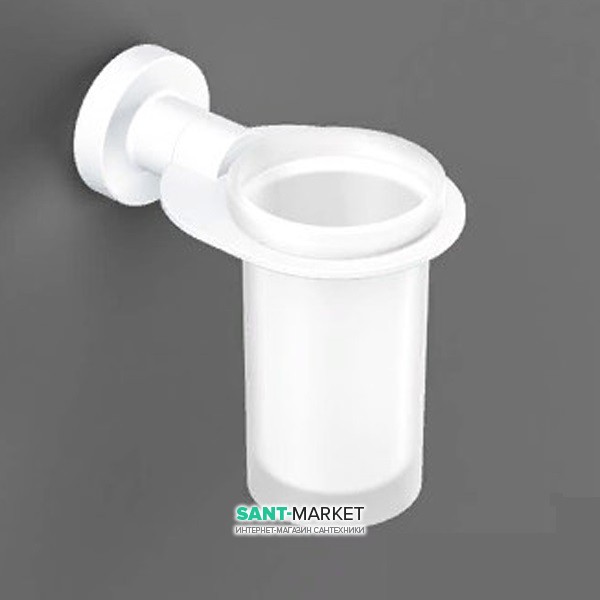 Cтакан для зубных щеток Sonia Tecno Project White настенный белый 166114