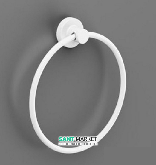 Настенный держатель-кольцо для полотенец Sonia Tecno Project White белый 176847