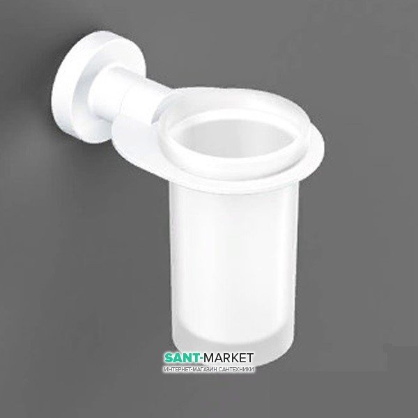 Cтакан для зубних щіток Sonia Tecno Project White настінний білий 166114