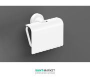 Держатель для туалетной бумаги Sonia Tecno Project White с крышкой белый 166169