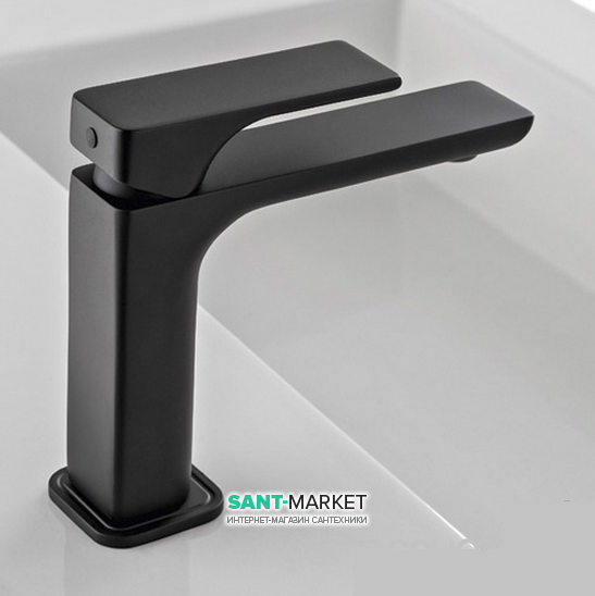 Смеситель для раковины Treemme Hask однорычажный чёрный матовый 6A11NN