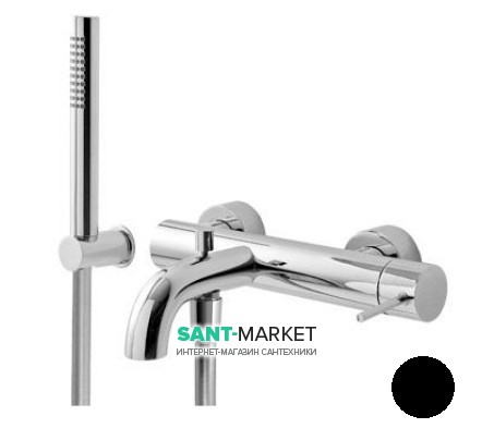 Смеситель для ванной Treemme Up с ручным душем чёрный матовый 5700NN