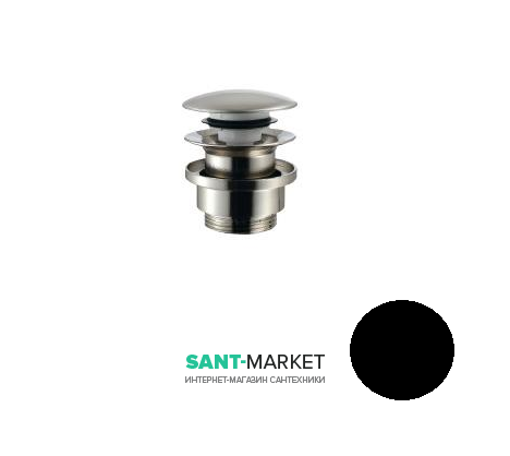 Донний клапан для раковини Treemme з засувкою чорний матовий RTSA117NN