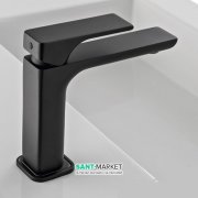 Смеситель для раковины Treemme Hask однорычажный чёрный матовый 6A11NN