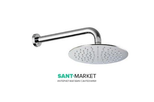 Верхній душ Treemme Time_out Ø 25 см з кронштейном хром 6586CC