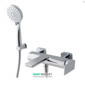 Смеситель для ванной Treemme Hask однорычажный с ручным душем хром 6A00CC