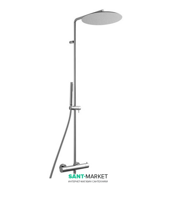 Душова стійка Treemme Showers з термостатом і ручним душем хром 6581CC