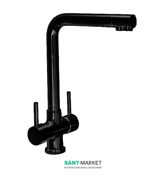 Змішувач для кухні Treemme Kitchen-Design під фільтр матовий чорний 5503NN