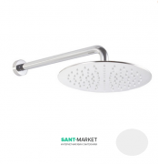 Верхній душ Treemme Time_out Ø 25 см з кронштейном білий матовий 6586BB