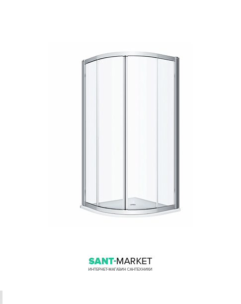 Душевая кабина Kolo Geo 80x80 стекло прозрачное профиль серебряный блеск 560.110.00.3