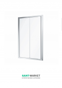 Дверь душевая раздвижная Kolo Geo 120 см прозрачное стекло профиль серебряный 560.153.00.3