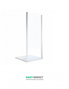 Стенка боковая душевая Kolo Geo 90 см прозрачное стекло профиль серебряный 560.127.00.3