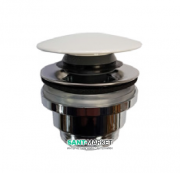 Донный клапан для раковины Hatria Accessori up & down белый/нержавеющая сталь YXMQ