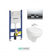 Унітаз Kolo Idol з сидінням інсталяцією Geberit Duofix і змивний клавішею Delta 51 M1310002U + 458.126.00.1 + 115.105.21.1