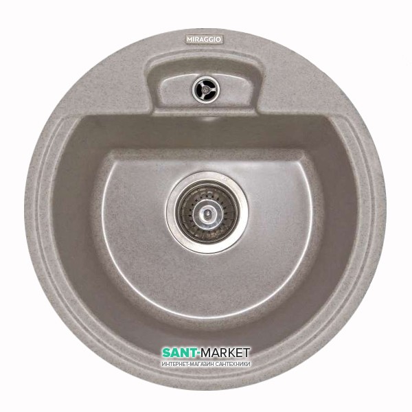 Мойка для кухни круглая Буль-Буль Valencia врезная Магранит песочный 108040007