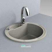 Мойка для кухни круглая Буль-Буль Valencia врезная Магранит серый 108040013