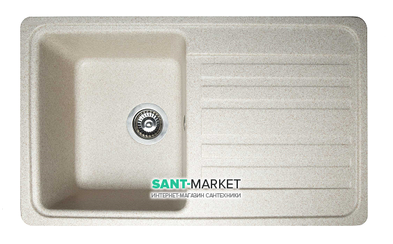Мойка для кухни прямоугольная Буль-Буль Versal оборачиваемая врезная Магранит песочный 109070007