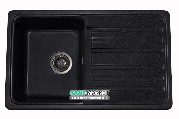 Мойка для кухни прямоугольная Буль-Буль Versal оборачиваемая врезная Магранит светло-черный 109080004