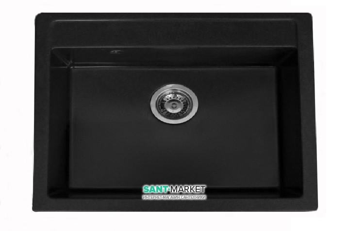 Мойка для кухни прямоугольная Буль-Буль Oregon врезная Магранит светло-черный 108060004