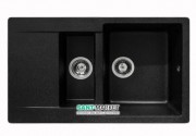 Мойка для кухни прямоугольная Буль-Буль La Pas врезная Магранит светло-черный 110080004