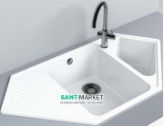 Мойка для кухни трапециевидная Буль-Буль Tirion врезная Магранит белый 114010001