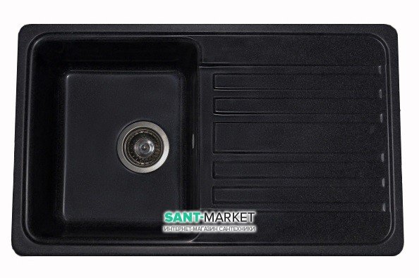 Мийка для кухні прямокутна Буль-Буль Versal обертаємося врізна Маграніт світло-чорний 109080004