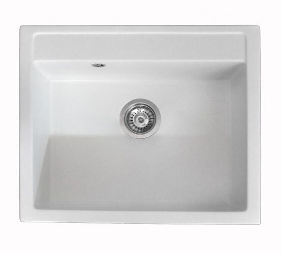 Мийка для кухні прямокутна Буль-Буль Oregon врізна Маграніт білий 108060001