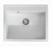 Мойка для кухни прямоугольная Буль-Буль Oregon врезная Магранит белый 108060001